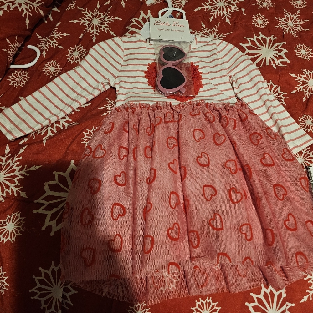 Dress with Heart Shaped Sunglasses